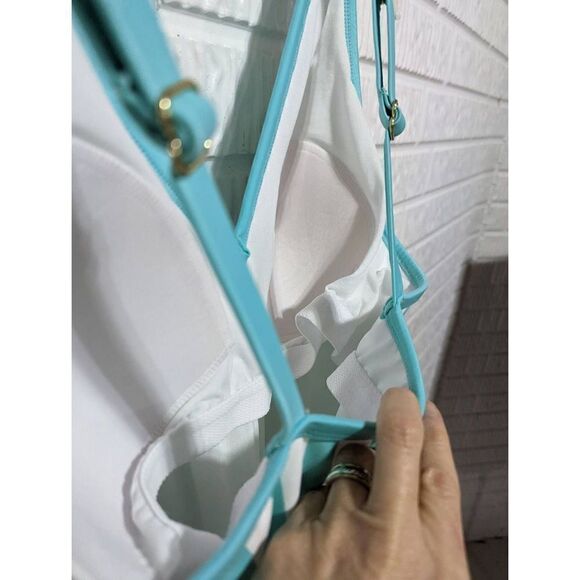 Kona Sol Size 16W One piece Striped Bathing Suit New Without Tags - Picture 4 of 6